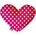 Mirage Pet Products Hot Pink Swiss Dots Canvas Heart Dog Toy 6 in. 1248-CTYHT6